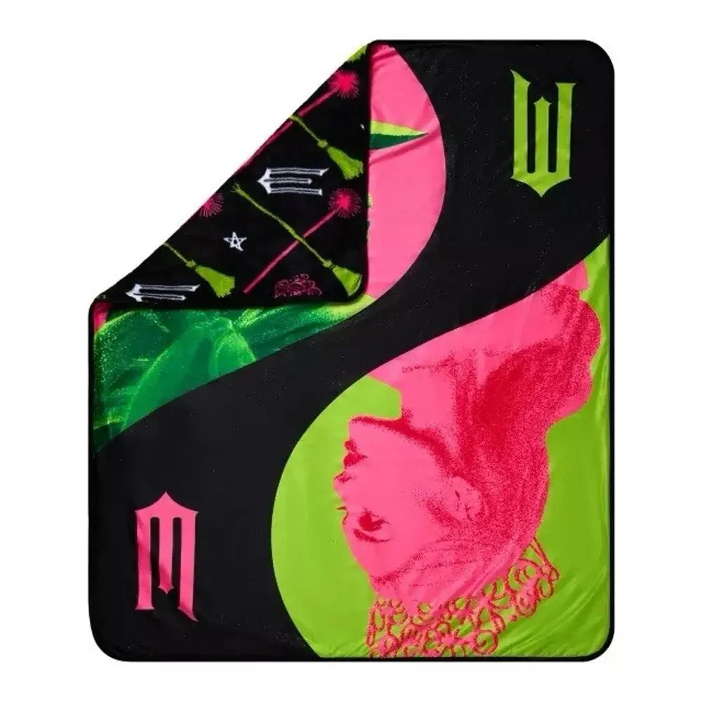 Spirit Halloween Wicked Reversible Throw Blanket Elphaba Glinda Wizard Oz 50x60